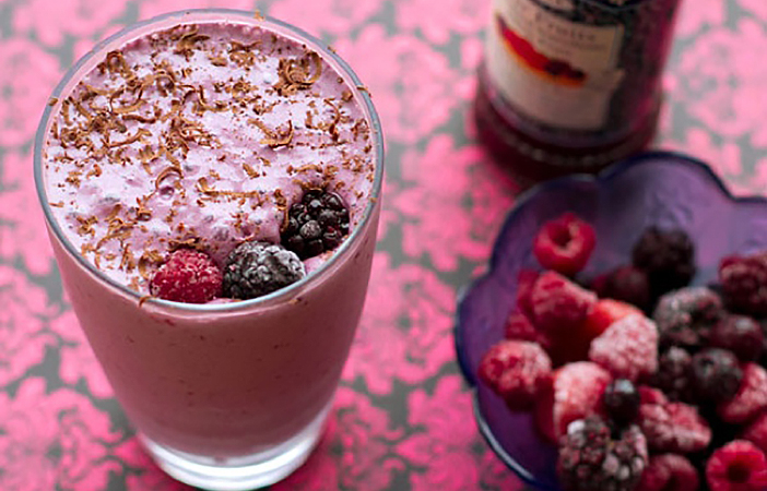 Frozen Raspberry Smoothie eatdrinkpaleo.com.au