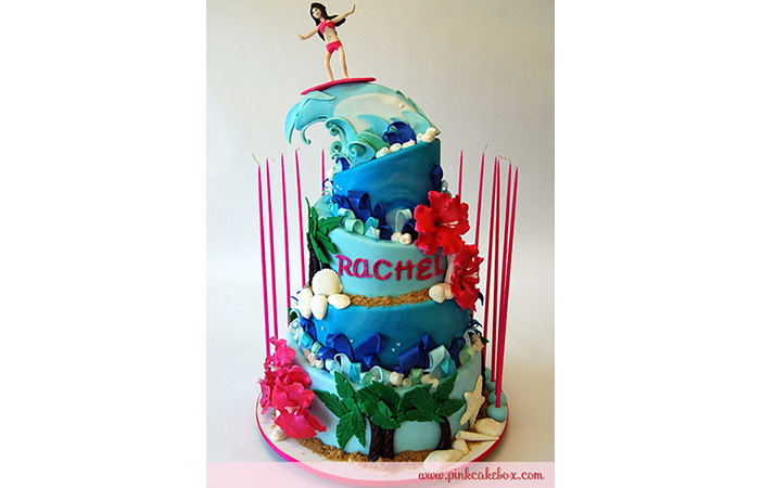 Surfing Cake 12 pinkcakebox.com