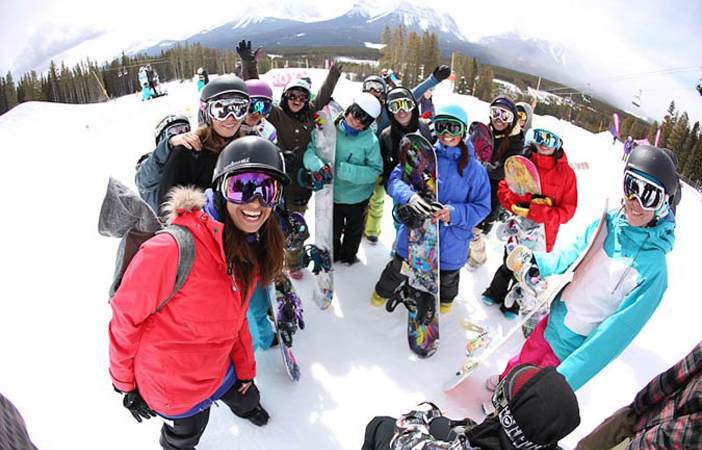 Ski Season Friends Snowboarding